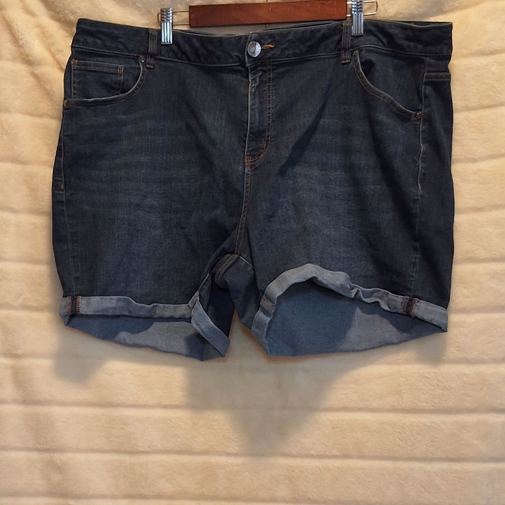 Dark Wash Boyfriend Shorts Lane Bryant 24